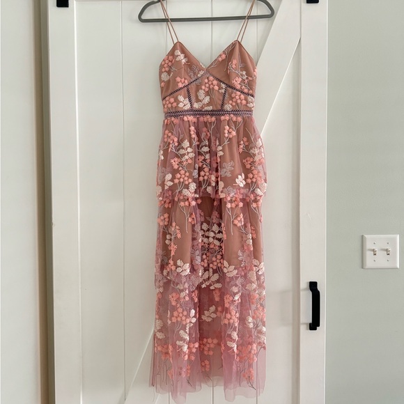 ๐HP๐ Self Portrait Floral Embellished Midi Dress - Picture 4 of 6